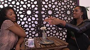 Emotional lesbian dates with hot ebony women