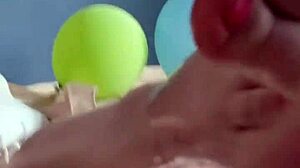 Big ass amateur Joan Day gives casual footjob.