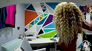 Talula Thomas, shoplifting slut, starts with big tits blowjob