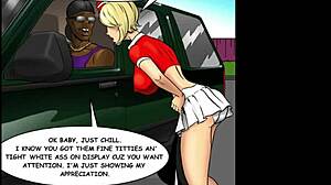 look at that hot interracial orgy in the kitchen with cum on ass!