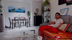 Sexy Elf Miriam Prado Gives Christmas Handjob.