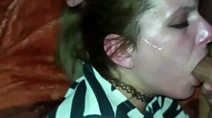 amateur milf deepthroats all the way!