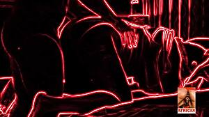 having doggystyle session with thick black girlfriend's big ass on monster cock 😍