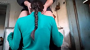 My perverted stepbrother fucked the black beauty in missionary and doggystyle at home