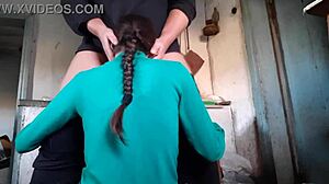 My perverted stepbrother fucked the black beauty in missionary and doggystyle at home