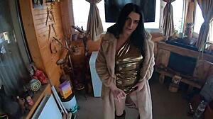 cheating wife dances playfully with husband's friend while he's away