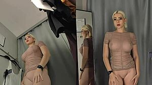 Look at this hidden cam footage of a girl in the fitting room without panties