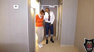 Nerdy Ginger Reign Enjoys Big Cock and Anal