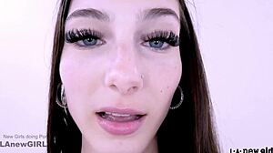 hot girl in interview gets pussy teased by long dick