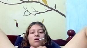 Rich Latina Masturbates with Palette!