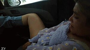 Girl Enjoys Inserting Dildo In Public Car While Outdoors With Toys. Intense Scene.