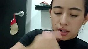 hot guy welcomes his stepsister and they share an intimate moment