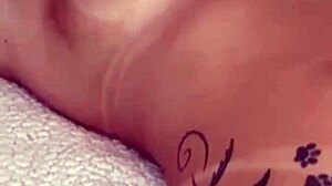 i am suggestively fucking my friend with my rubber dick in lesbian encounter.