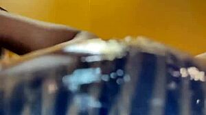 Wet Black Amateur Assfucked Pussy Cream Machine