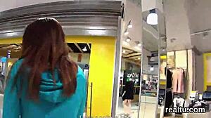 Stunning czech chick was seduced in the hypermarket and shagged in pov