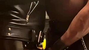 Black muscle dominates with big cock sucking