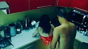 Beautiful Wife Rough Fucked In Kitchen Positions!