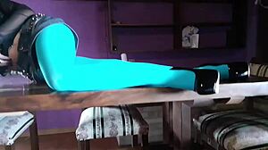 Milf In Pantyhose And Heels On Desk