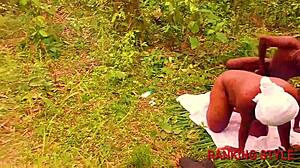 African pornstar love making, curvy blonde getting assfucked