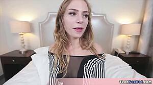 Petite Blonde Teen Shows Perfect Body, Gets POV Fuck