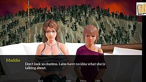 Teen 18+ and milf play erotic game with big ass and tits