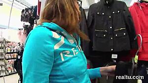 Stunning czech chick was seduced in the hypermarket and shagged in pov