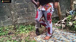 Two farmers fuck themselves inside the bush