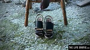 She masturbates until she squirts a fountain of hot pee