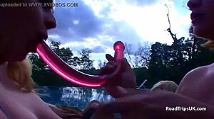 five british milf lesbians use toys for assfucking and group sex on european holiday