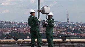 Beautiful girl in threesome with black and white guys?