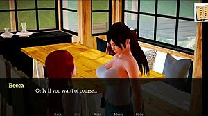 Teen 18+ and milf play erotic game with big ass and tits