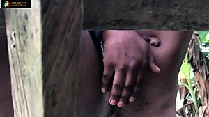 Two farmers fuck themselves inside the bush