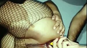 Watch the cuckold open his wife's greedy ass for fisting?