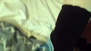 I stroke my cock with socked feet fetish.