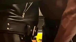 Black muscle dominates with big cock sucking