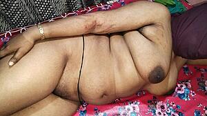 tutor fucks student, she takes cum on pussy with hot hindi voice