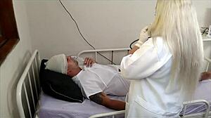 Nurse Gives Blowjob To Patient Outdoors