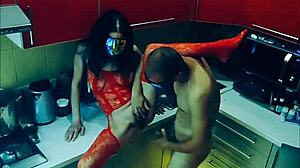 Beautiful Wife Rough Fucked In Kitchen Positions!