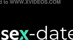 Watch lesbian squirt, then fucked to orgasm.