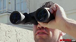 Peeping on the next door milf 😏