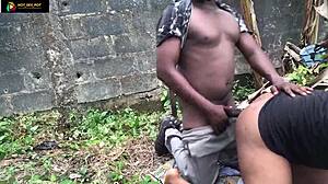 Two farmers fuck themselves inside the bush