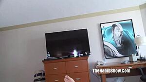 quincy roee slobbers on that nasty big black cock from james angel 😈