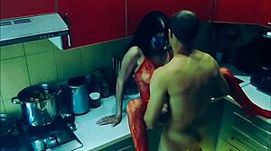 Beautiful Wife Rough Fucked In Kitchen Positions!