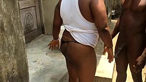 Neighbor's Wife Boldly Sucks My Big Indian Cock