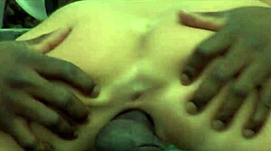 Beautiful girl in threesome with black and white guys?