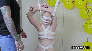 wacky sweetie endures brutal anal therapy