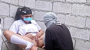 Pinay nurse gets hard fucked by construction worker in abandoned hospital 😏