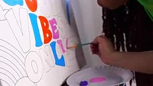 I, red thick babe, bounce an' slob on my fave dildo