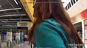 Stunning czech chick was seduced in the hypermarket and shagged in pov