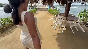 Latina Tourist Gets Desperate Workout in Casting Interview